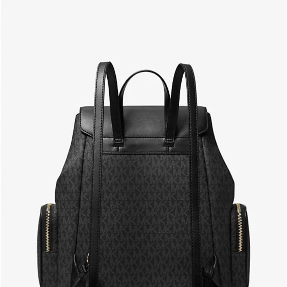 Michael Kors Black Backpack with Gold Accents - Picture 3 of 6